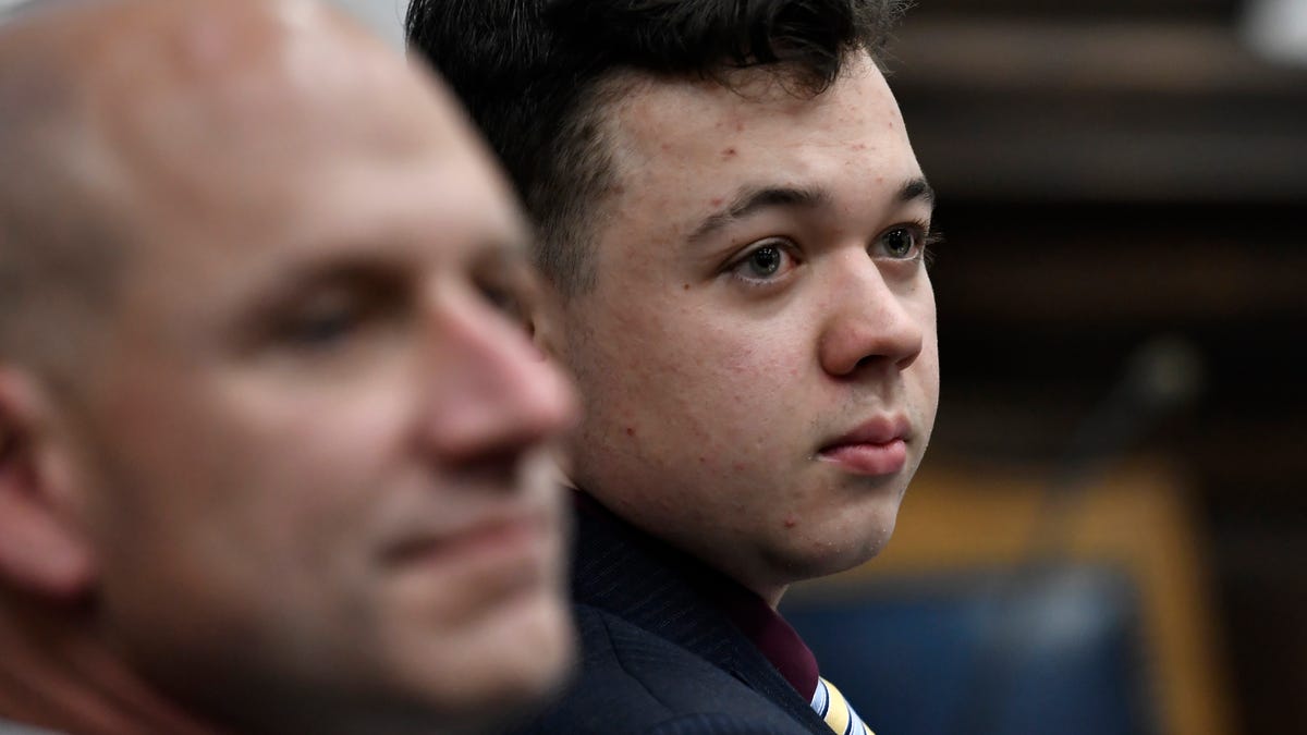 Kyle Rittenhouse and his attorney Corey Chirafisi in Kenosha, Wis., on Nov. 11, 2021.