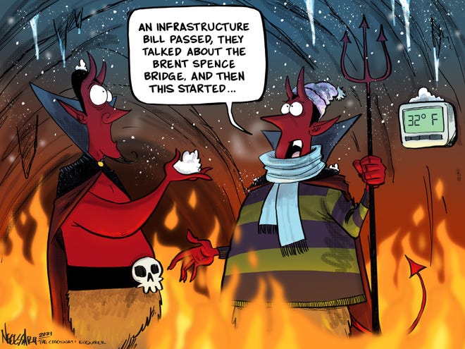 Hell may have frozen over. Not only did a bipartisan infrastructure bill pass through Congress, giving President Biden a much-needed win, but with it came real, actual, non-pipe dream talk about the Brent Spence Bridge.