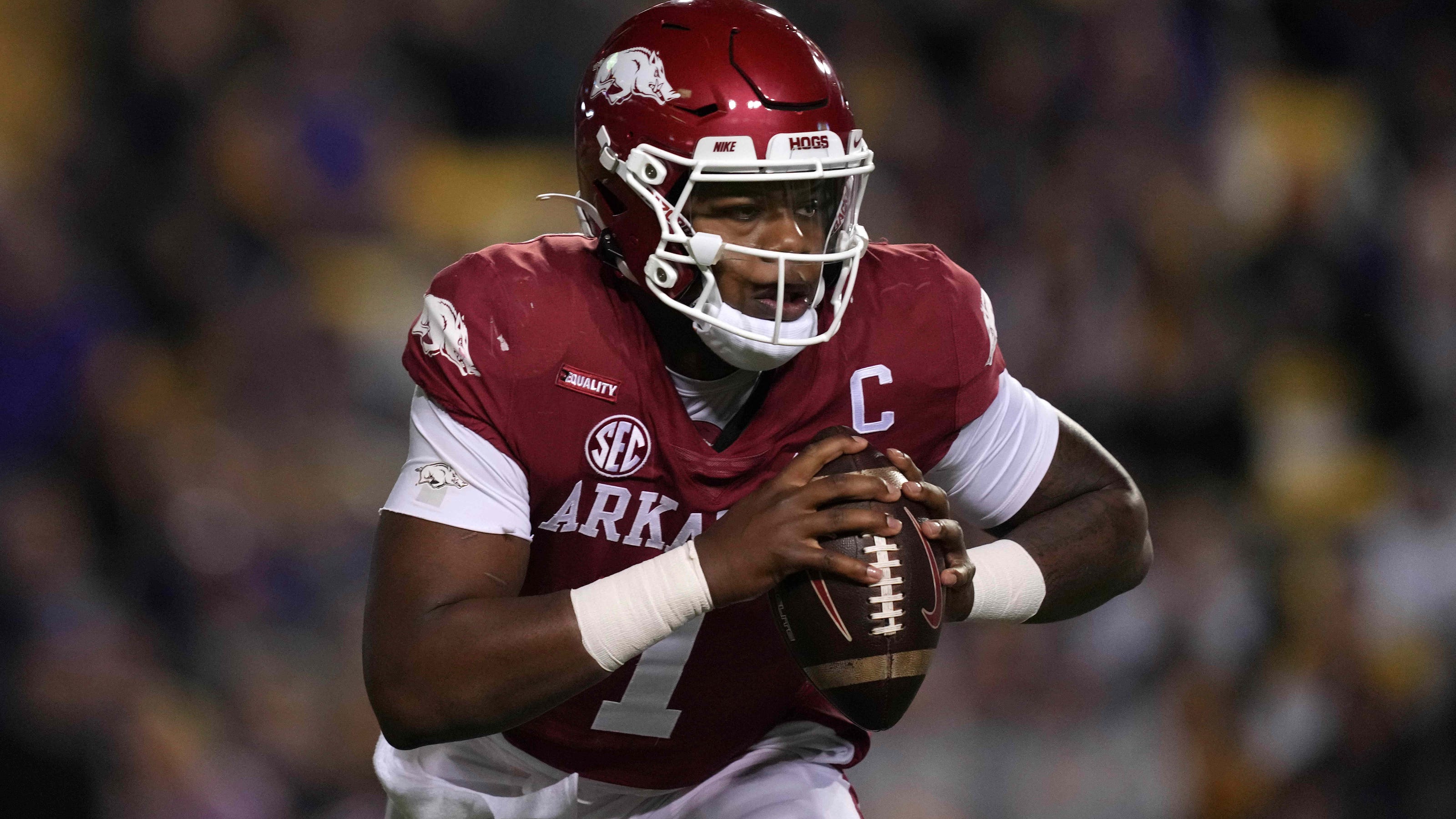 Arkansas football puts faith in leadership of quarterback KJ Jefferson