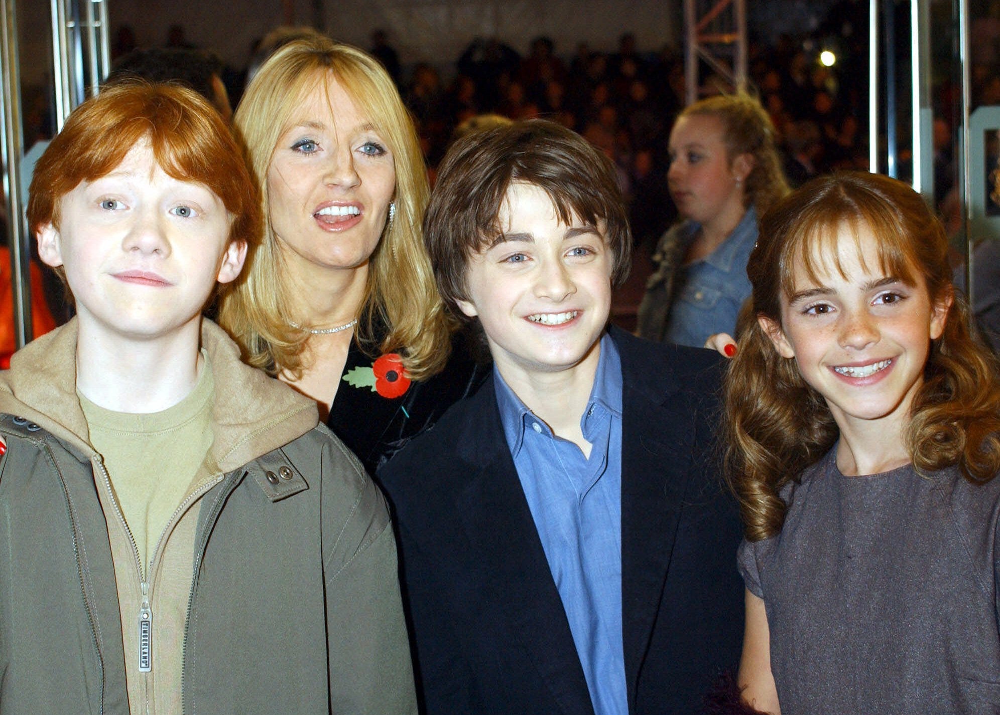 J K Rowling and Harry Potter Cast