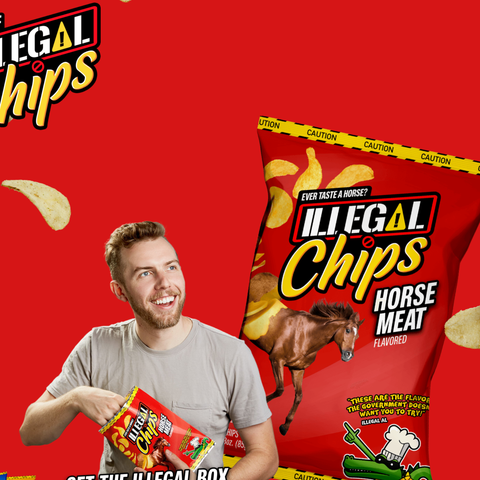 Horse meat flavored illegal chips for sale