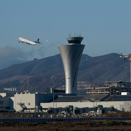 Airports  $25 billion would be spent on the nation's airports to reduce congestion and help them recover from losses amid the COVID-19 pandemic. Upgrades of air traffic control systems, terminal renovations and improved access would be part of improvement plans.  A plane takes off behind the air traffic control tower at San Francisco International Airport in San Francisco, Nov. 24, 2020.