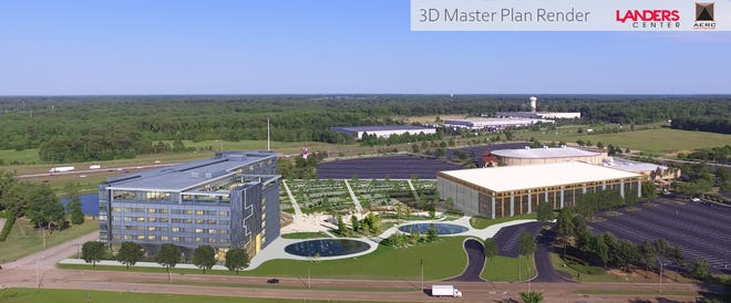 A rendering of the planned $35 million expansion of DeSoto County's Landers Center.