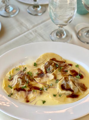 Cafe Panache's signature filet mignon ravioli