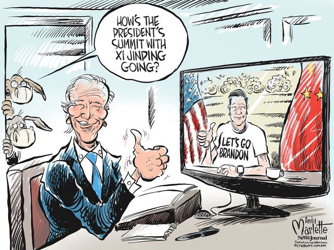 Marlette cartoon: Joe meets with Xi
