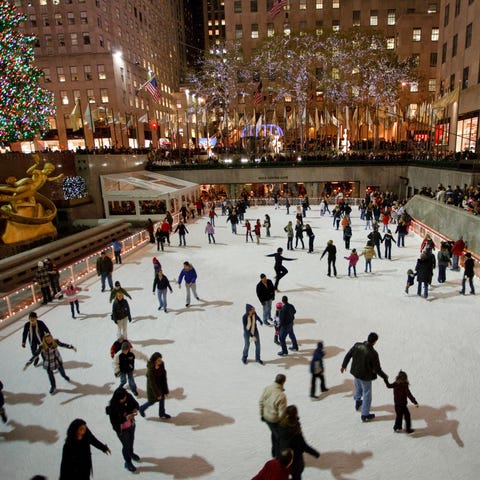 Skating rink at Rockefeller Center.