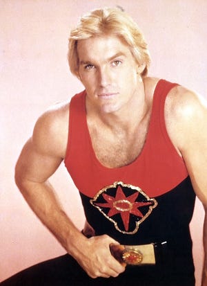 Sam J. Jones, who played the title character in 1980’s “Flash Gordon,’ is going to be one of the many celebrity guests appearing this weekend at the New England Super Megafest and Comic Con in Framingham. Submitted photo.