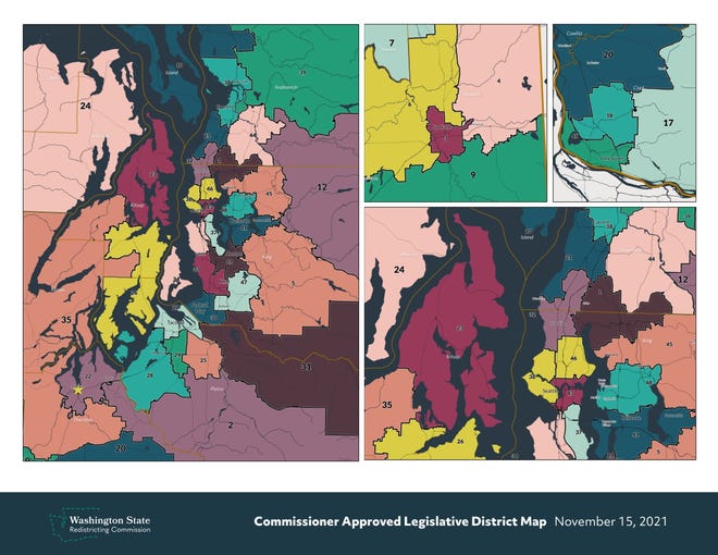 Washington State Redistricting Commission published the legislative district map they approved on Tuesday night. Since the commissioners failed to finish the process by Monday's deadline, the Washington Supreme Court now has jurisdiction to adopt the final districting plan.