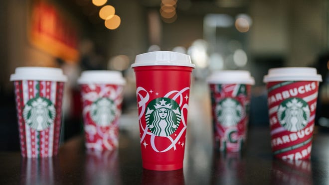 Get red cups with festive drinks on Thursday