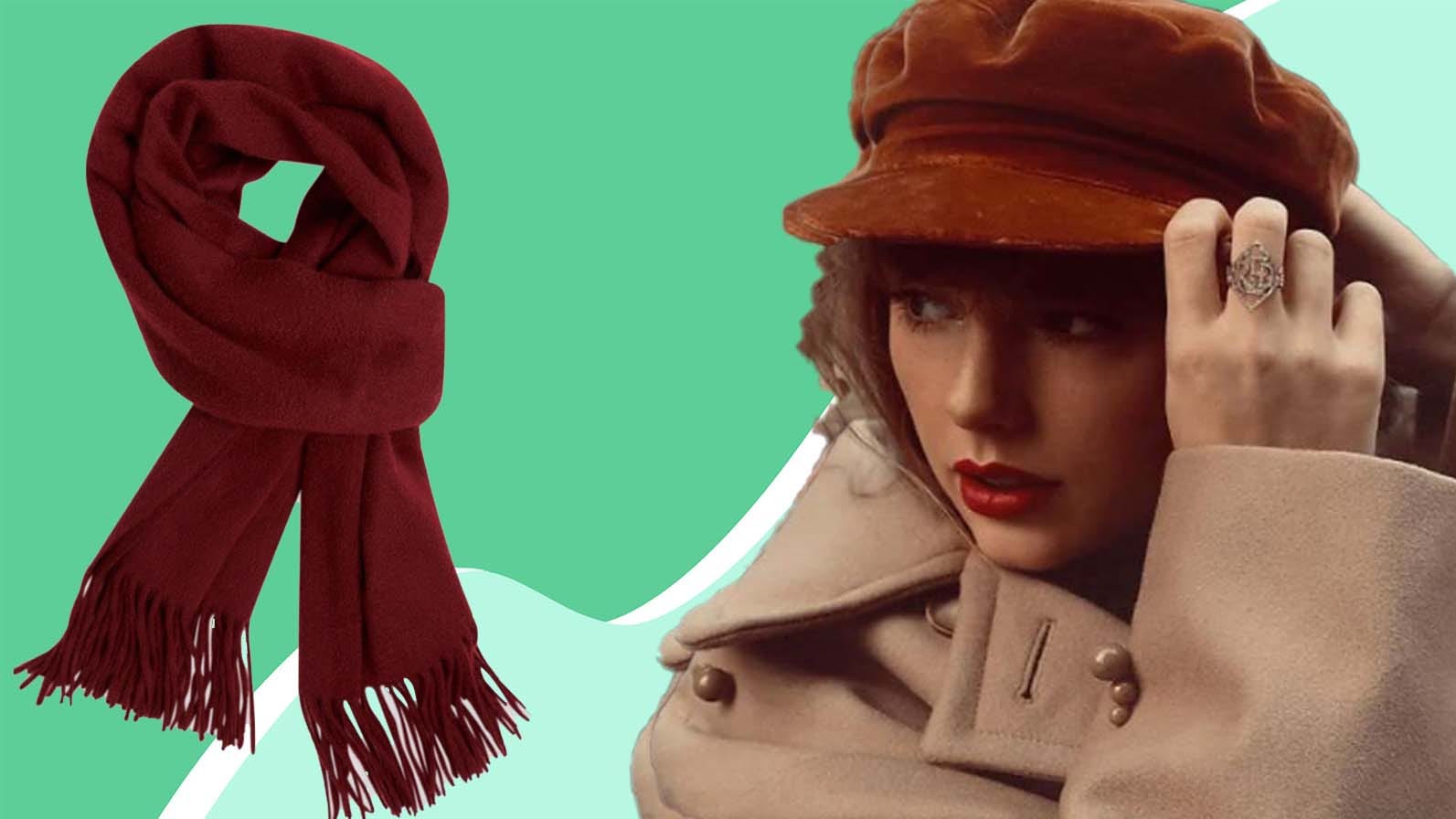 Taylor Swift's red scarf Here's where you can get one just like it