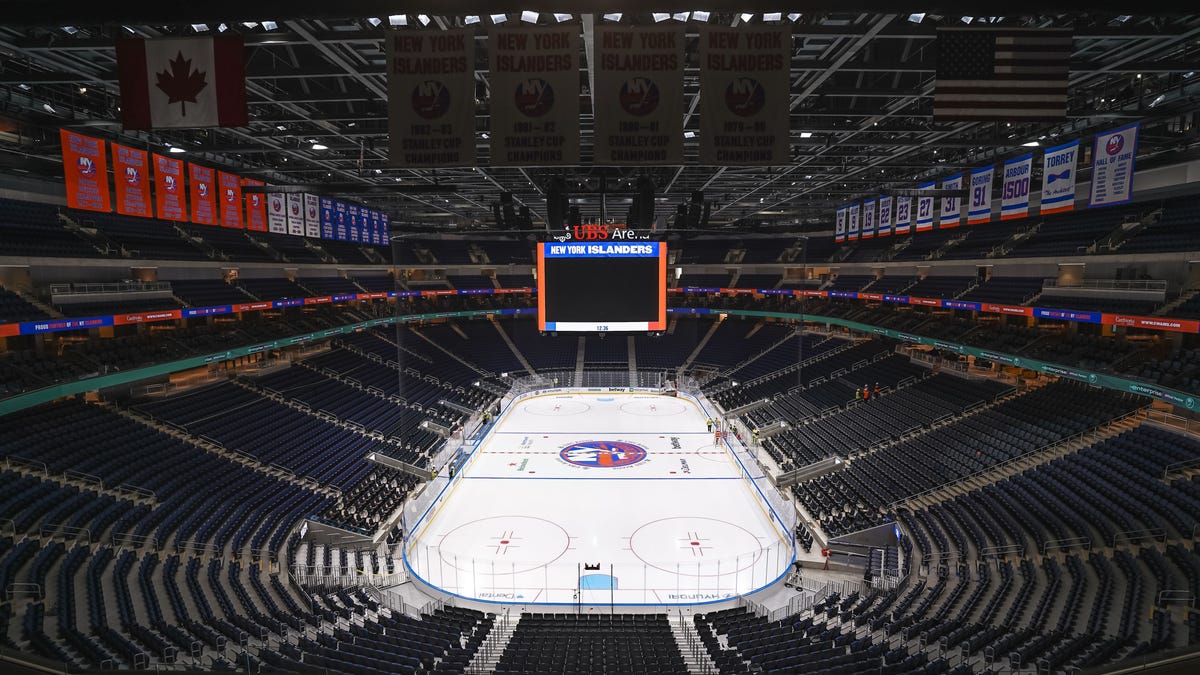 UBS Arena can seat 17,250 fans for hockey contests.
