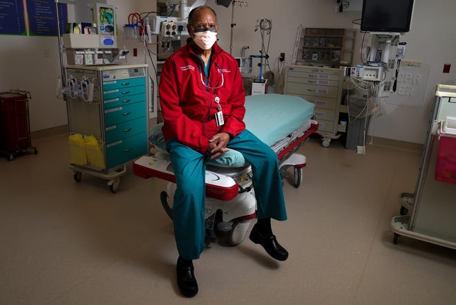 Dr. Victor Garcia, a pediatric surgeon at Cincinnati Children's Hospital Medical Center, in one of the hospital's operating rooms. Garcia founded trauma services at the hospital in 1990.