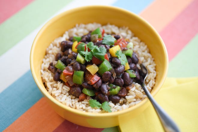 Cuban-Style Black Beans and Rice has 12 grams of fiber per serving.