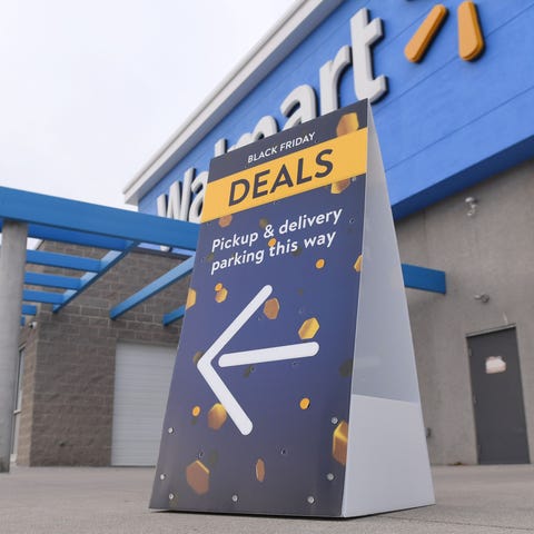 Black Friday sign displays infront of Walmart, Nor