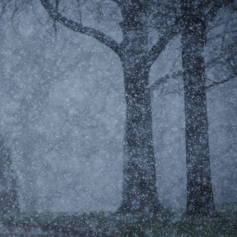 April 21, 2021: Snow falls over Des Moines in Des 