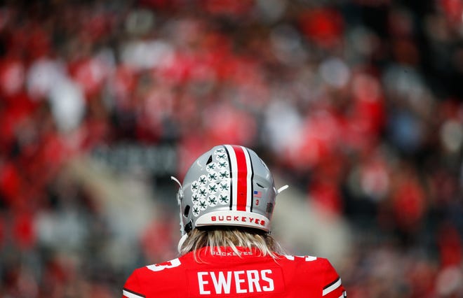 Quarterback Quinn Ewers is leaving Ohio State via the transfer portal after four months with the Buckeyes in which he played two snaps and handed off the ball twice.