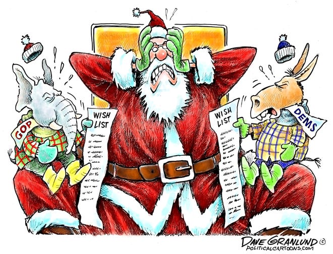 GOP-Dems Christmas by Dave Granlund
