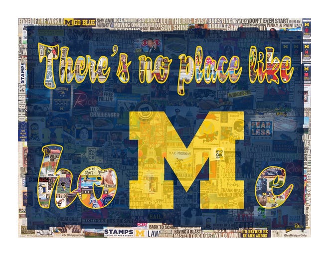 The artworks Peter Tunney created for Who Can Relate? celebrated the University of Michigan.