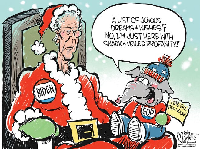 Marlette cartoon: Spirit of the season for Santa Biden