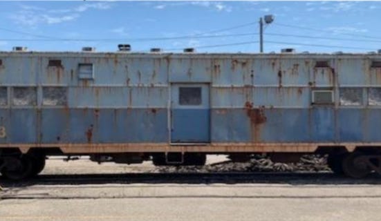 The U.S. Army Troop Kitchen train car as it currently looks.