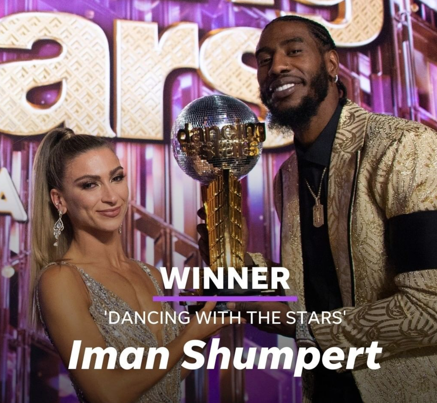 NBA basketball star Iman Shumpert was crowned champion in the reality dance competition "Dancing With the Stars."