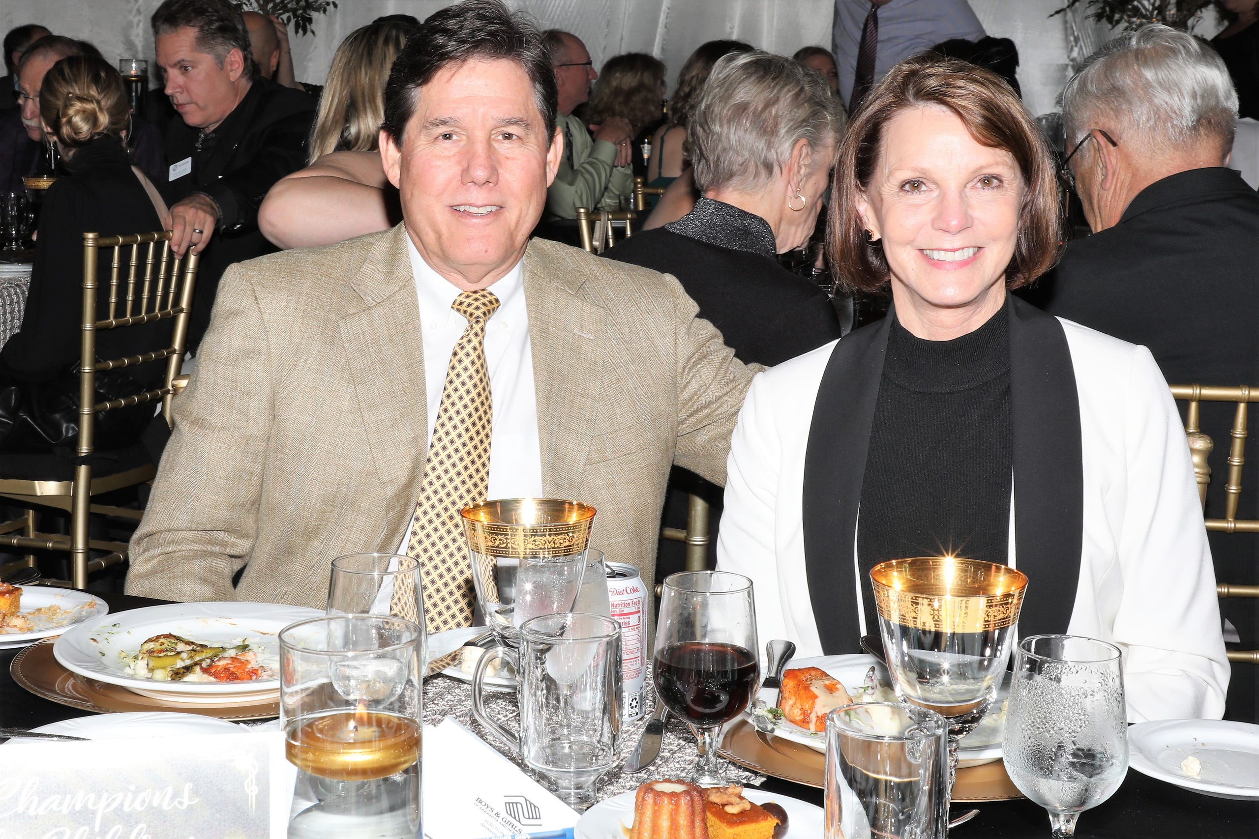Guests are enjoying a wonderful night as everyone rallies together to support children.  Boys & Girls Clubs of Sarasota and DeSoto Counties held their Champions for Children Gala on November 20, 2021. Over 400 people came out to celebrate longtime supporters and donors Steven and Marjolaine Townsend who also have a scholarship fund in their name that has benefitted thirty-two college students since its inception in 2018. JANET COMBS/HERALD-TRIBUNE