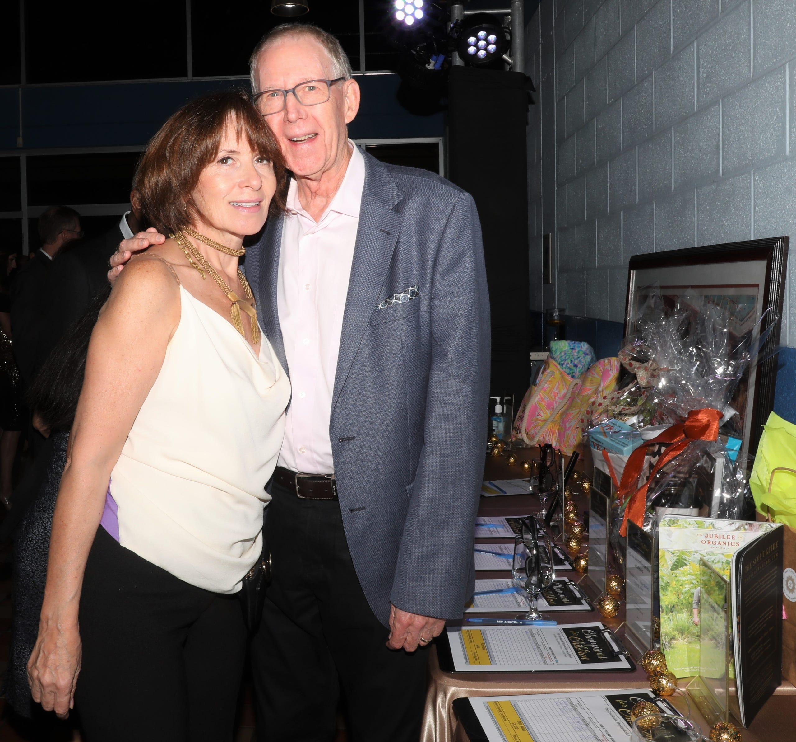 Alitza and Richard Trumpler are enjoying the cocktail hour as they peruse the gift auction contents before dinner begins. Boys & Girls Clubs of Sarasota and DeSoto Counties held their Champions for Children Gala on November 20, 2021. Over 400 people came out to celebrate longtime supporters and donors Steven and Marjolaine Townsend who also have a scholarship fund in their name that has benefitted thirty-two college students since its inception in 2018. JANET COMBS/HERALD-TRIBUNE