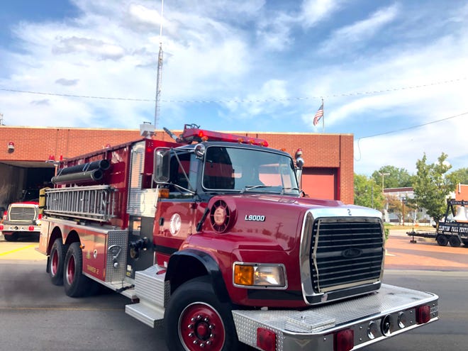 This is the 1994 pumper-tanker truck that remains at the Clinton Fire Department. It is identical to the one that is being replaced at a cost of $431,000.