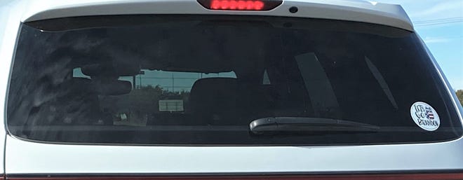 A "Let's Go Brandon!" window sticker seen in Abilene.