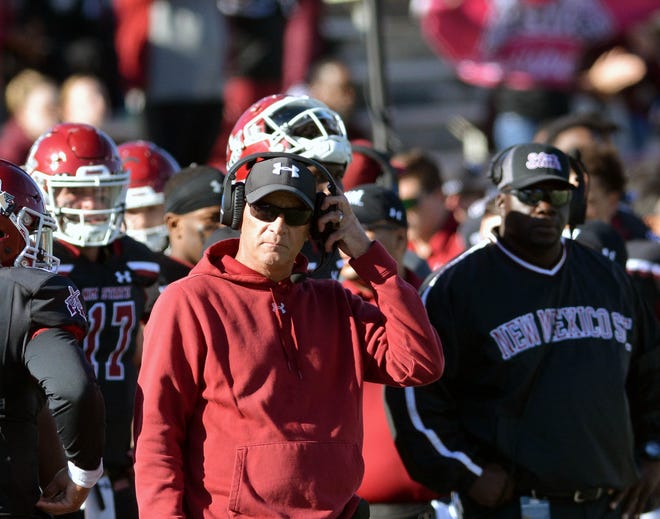 Doug Martin coached his last game as the New Mexico State head coach on Saturday.