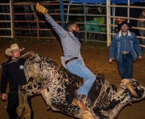 Ty Johnson said bull riding has provided a way of escape during challenging times.