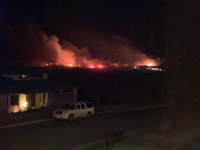 A fire in the Gibson Flats area south of Great Falls has destroyed several structures and is threatening many others Wednesday, according to the Cascade County Sheriff's Office.