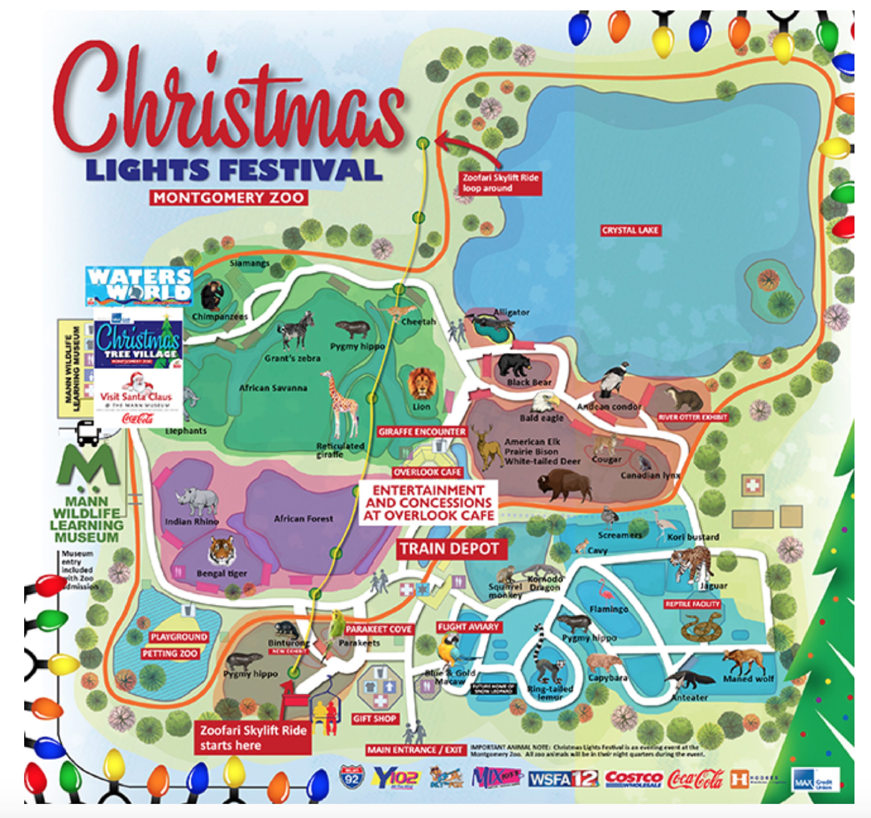 Festival Of Lights Map Montgomery Zoo Christmas Lights Festival Open Now Through Dec. 25