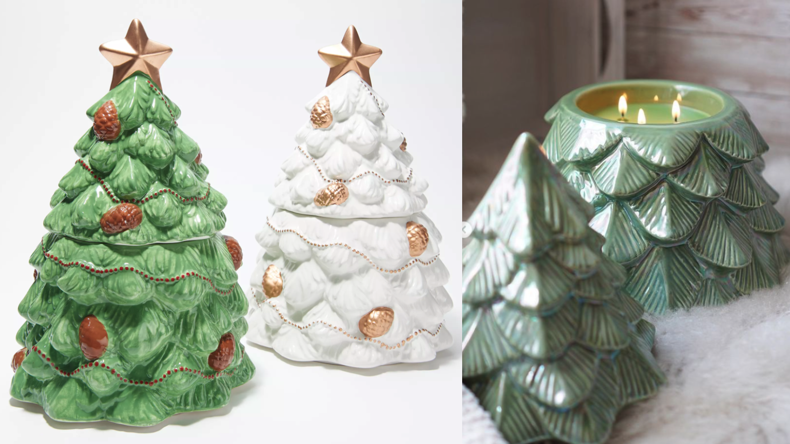 Luxury White Christmas Tree Shaped Candle 