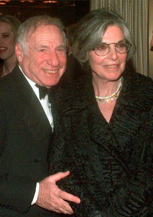 Mel Brooks, left, and his wife Anne Bancroft in 1998.