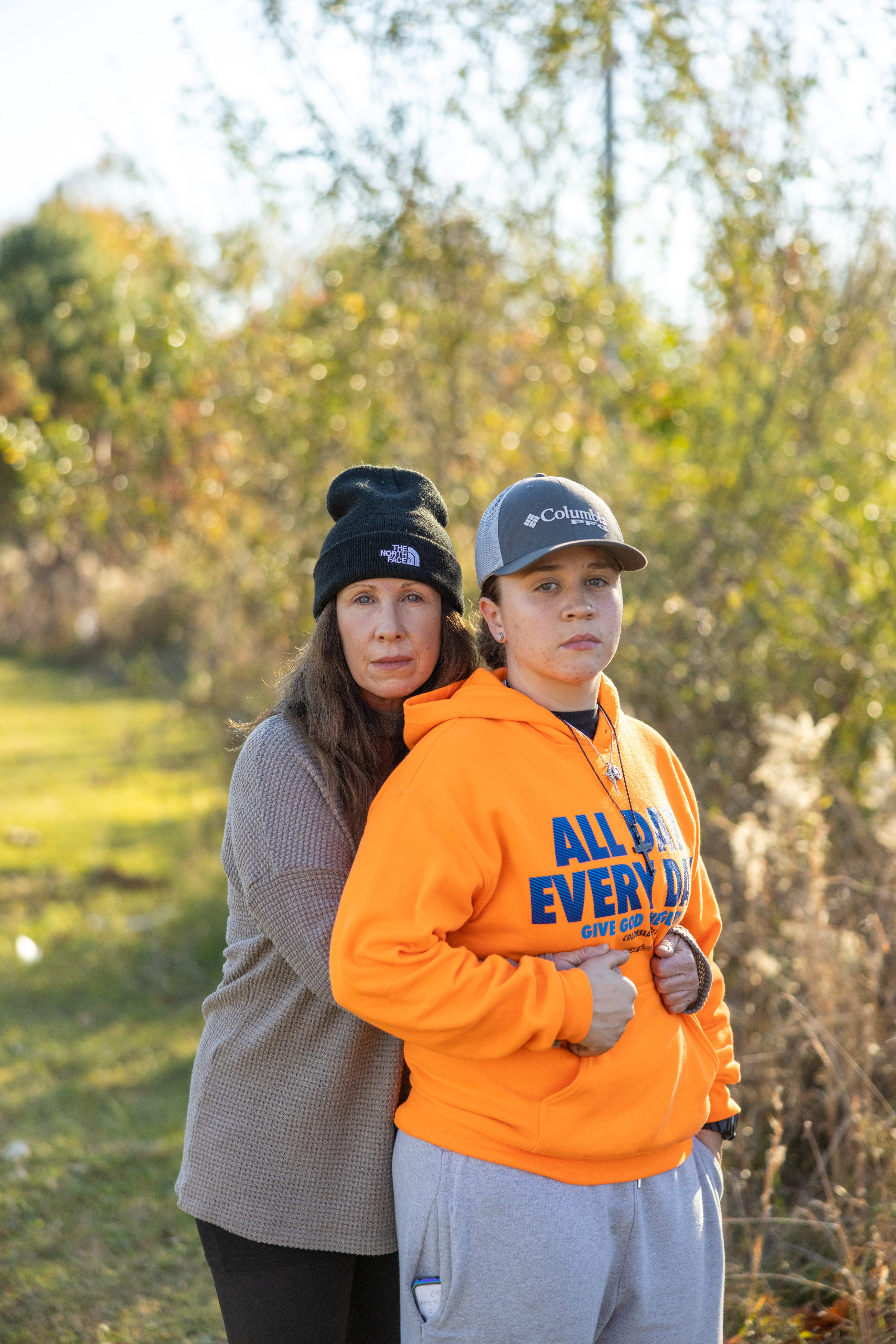 Michelle Helm, left, holds her daughter, Tiara, who sued police officers in Rainbow City, Ala., after one used a Taser on her in January 2015.