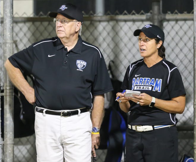 Beachside High named Jen Harman (right), who has spent the last 21 seasons in the dugout at nearby Bartram Trail, as its first athletic director late Wednesday.