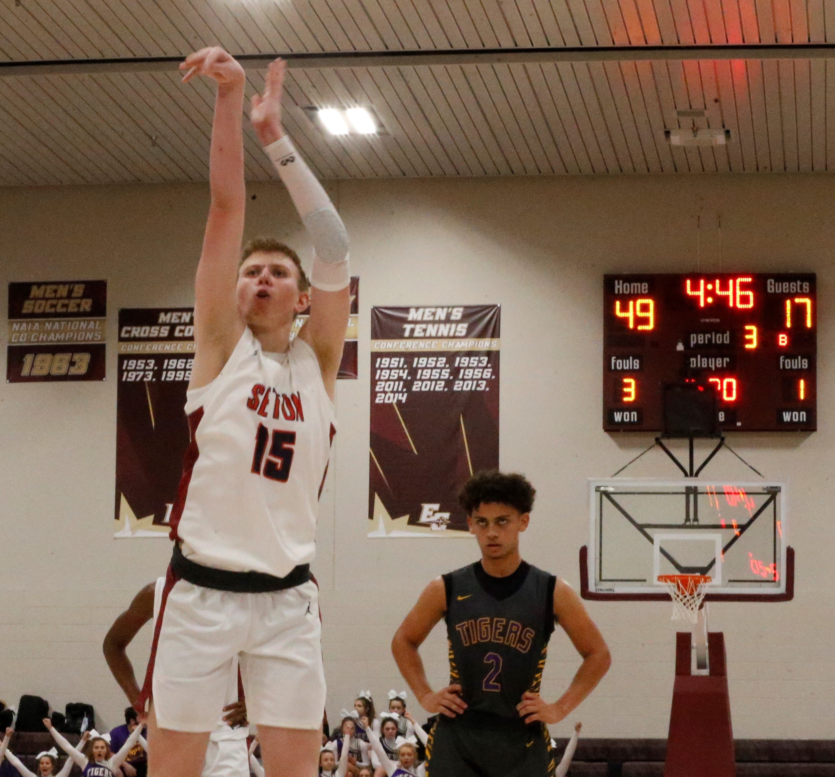 Seton Catholic boys basketball takes convincing win over Hagerstown