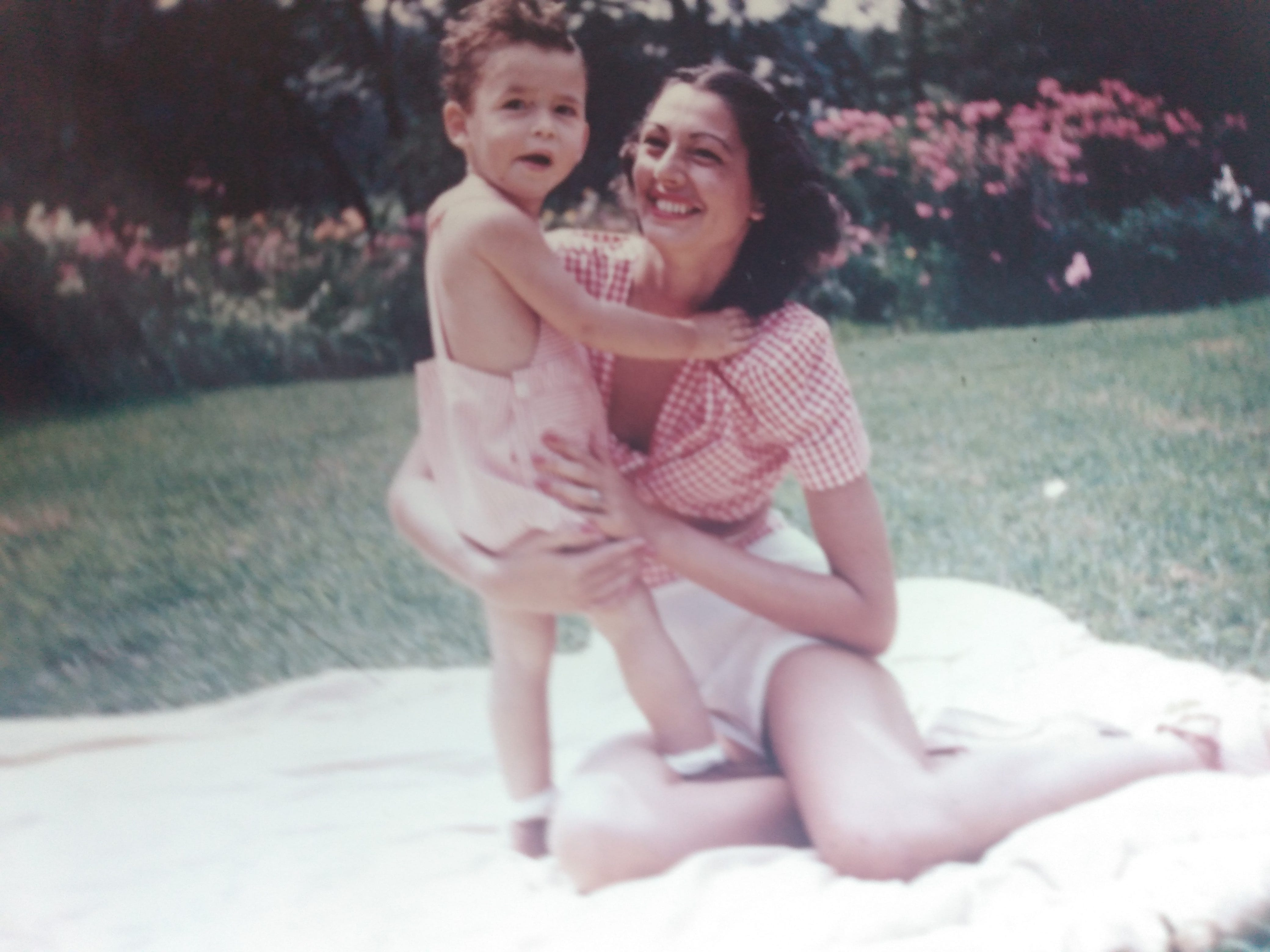 Peter Wien and his mother in Westport, Connecticut.