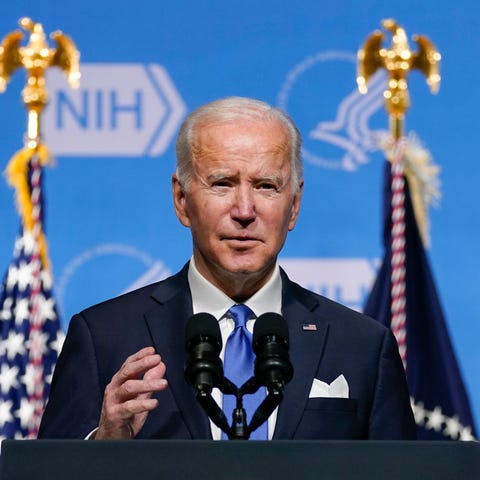 President Joe Biden speaks about the COVID-19 vari