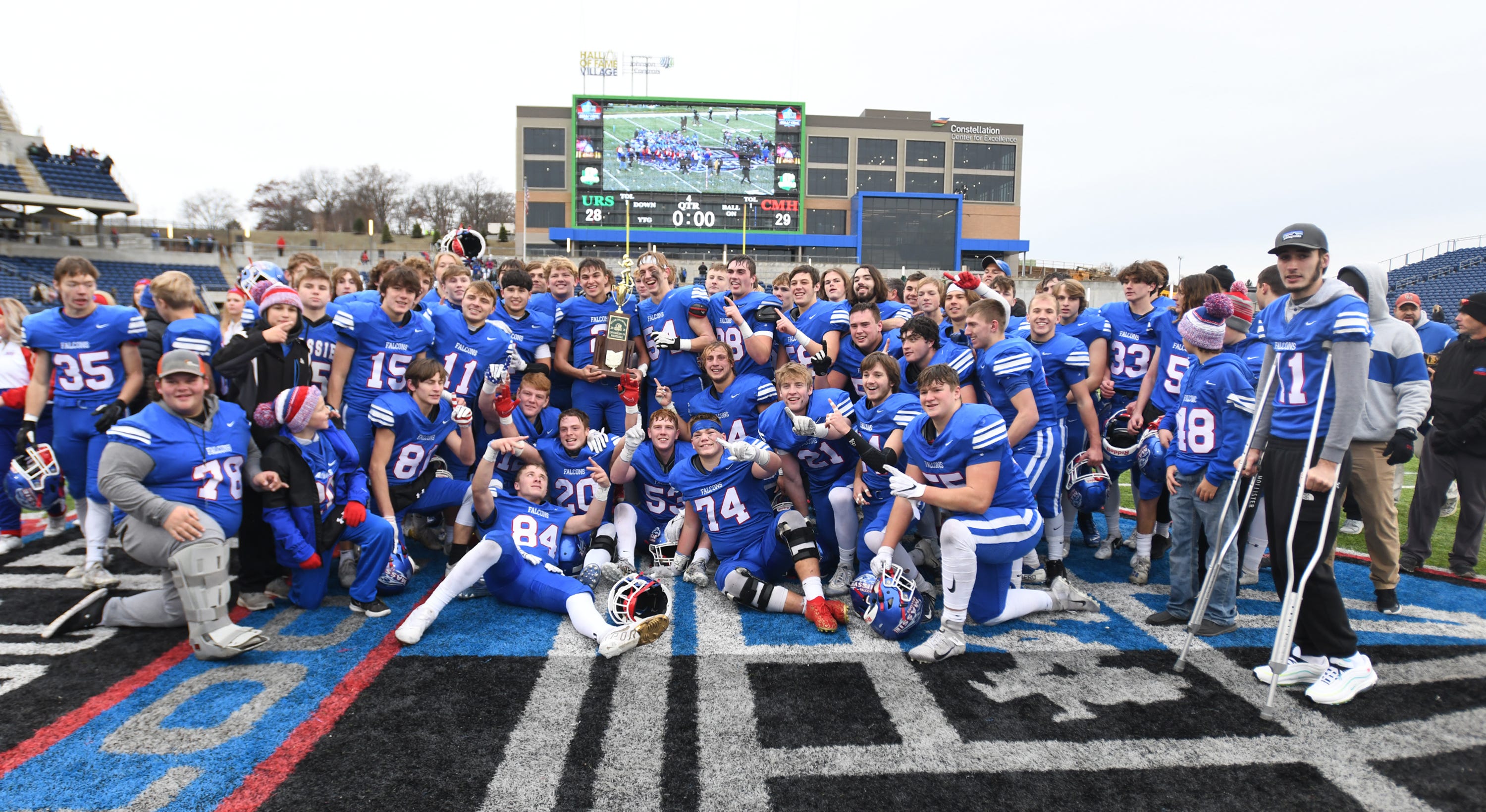 The ClintonMassie Falcons football team wins OHSAA state title