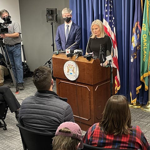 Oakland County Prosecutor Karen McDonald announces