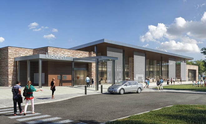 This is a concept drawing of the proposed Newton Library by HBM Architects. The Newton City Commission last week approved the firm proceeding with schematic design, design development, and construction documents for the project.