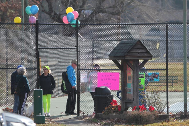 Black Mountain held a grand reopening for the tennis courts at Lake Tomahawk on Dec. 4.