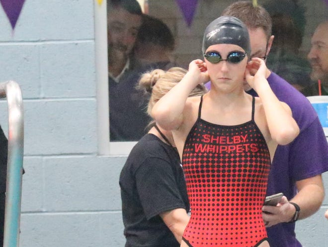 Shelby’s Reyna Hoffman won the 100 backstroke (1:03.82) and anchored the 200 medley relay and 200 free relay to second-place finishes at the Cloverleaf Stampede Invitational.