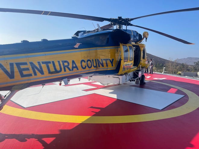 A helipad remodel at Los Robles Regional Medical Center in Thousand Oaks allowed one of Ventura County's new Firehawk helicopters to land for the first time on Friday.