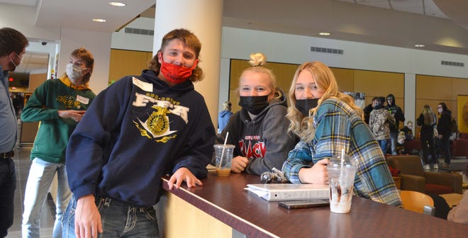 High school students hung out in Sargeant Student Center during Ag & Natural Resources Activities Day (ANRAD) at the University of Minnesota Crookston