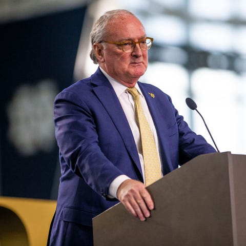 Athletic Director Jack Swarbrick during a press co