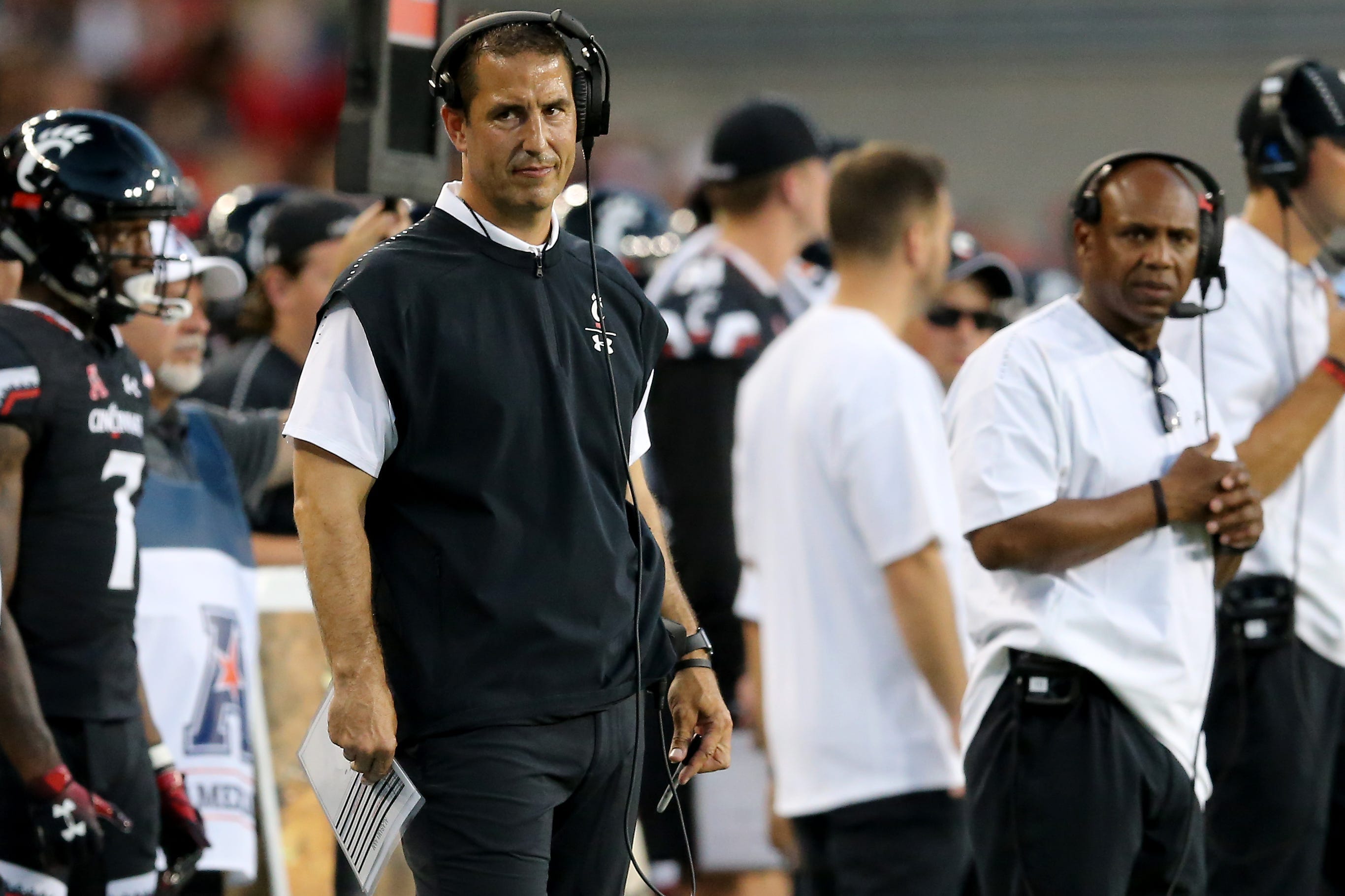 Ohio State, Cincinnati Bearcats football both fans of Luke Fickell Ohio State, Cincinnati Bearcats football both fans of Luke Fickell