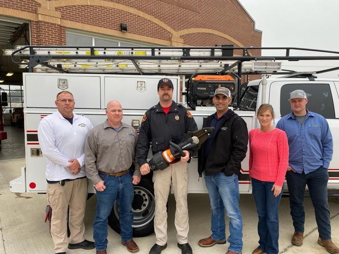 The Donaldsonville Fire Department received a tool donation from CF Industries.